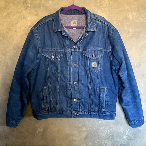 Carhartt Other - Carhartt Sherpa Lined Insulated Denim Jacket